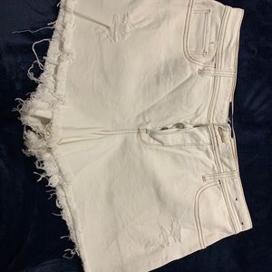 White Jean Shorts